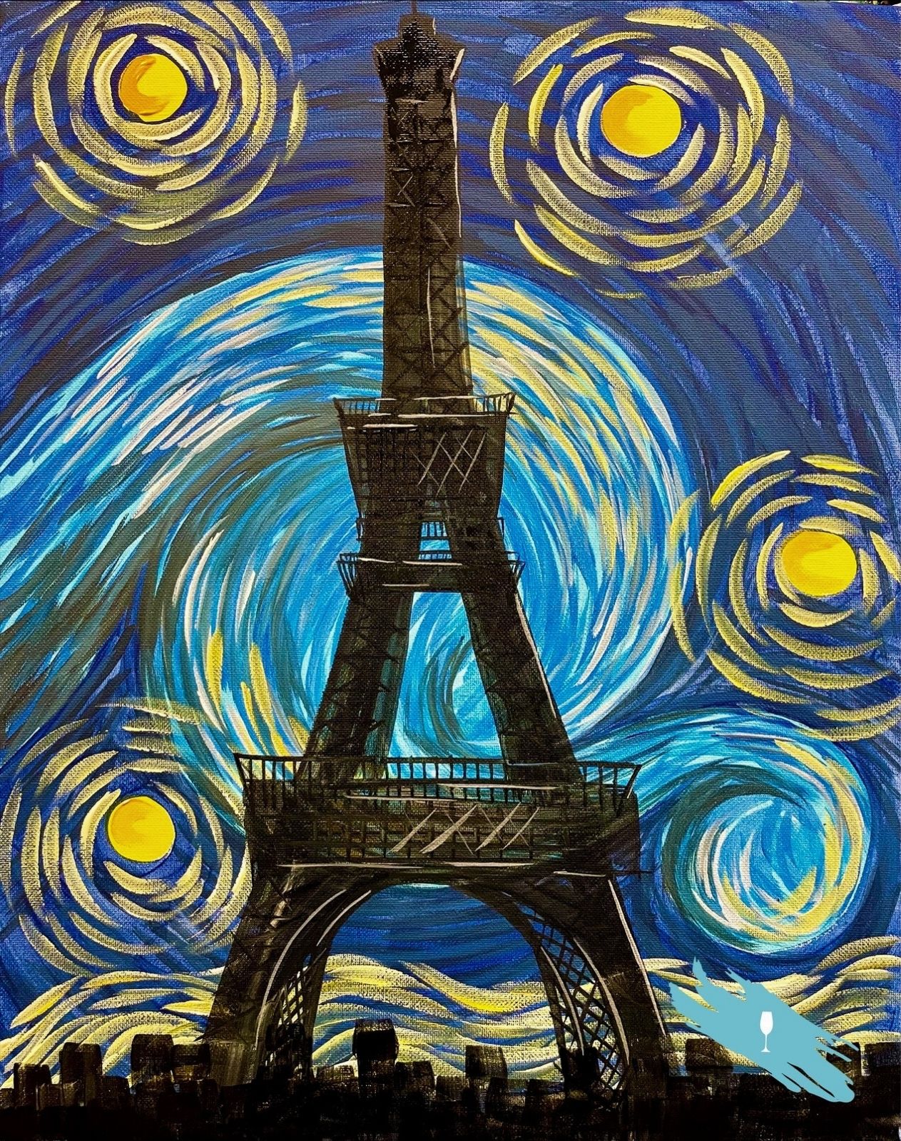 Starry Paris - Champainting